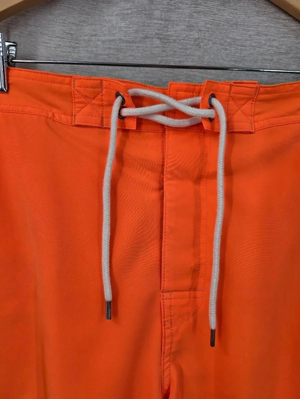 Polo Ralph Lauren Neon Orange Swim Trunks with Drawstring Cargo Pocket